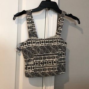 Brandy Melville Geometric Crop Top